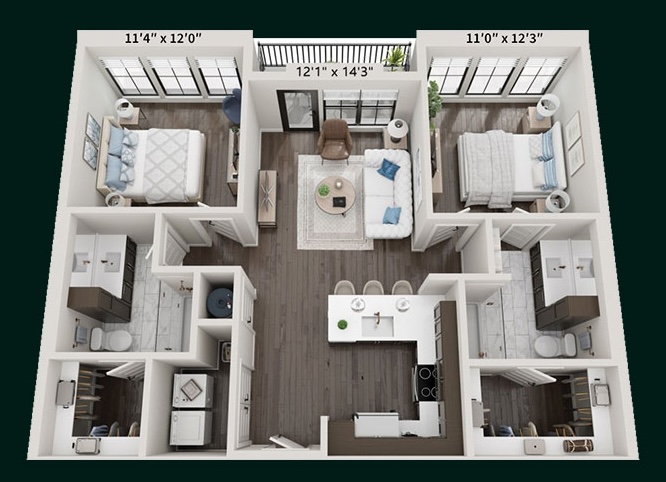 2BD | 2BA | 1080 SQFT Starting at $2300 or Enjoy Select Units Now Starting at $1695**